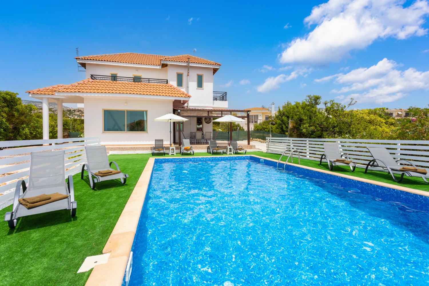 ,Beautiful villa with private pool and terrace with sea views
