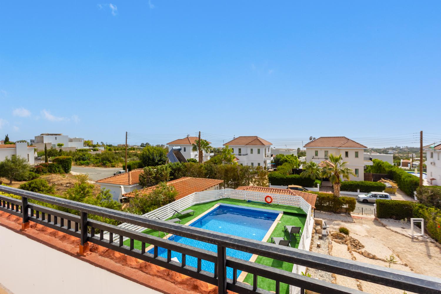 Upper terrace area with sea views