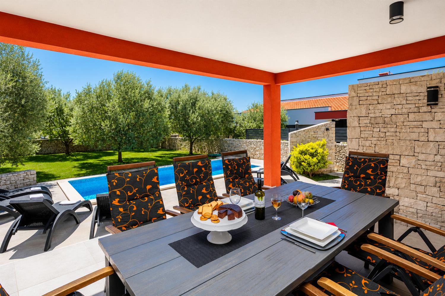 Sheltered terrace area