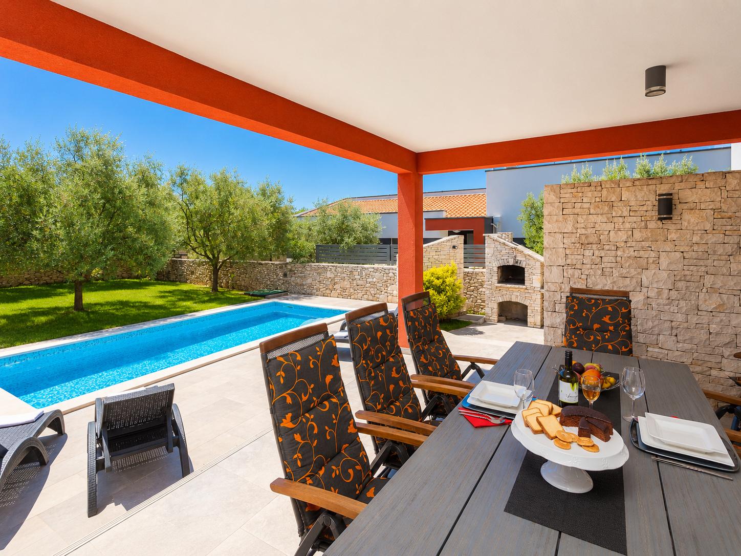 Sheltered terrace area