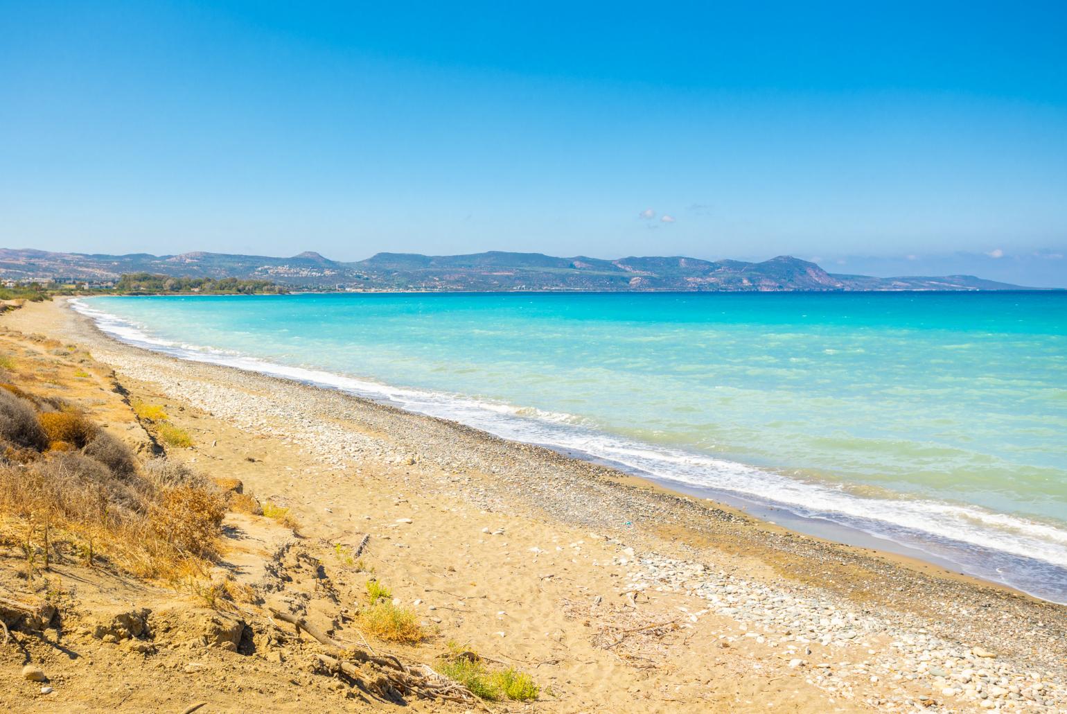 Beach directly in front of Blue Bay Villa Dimitris