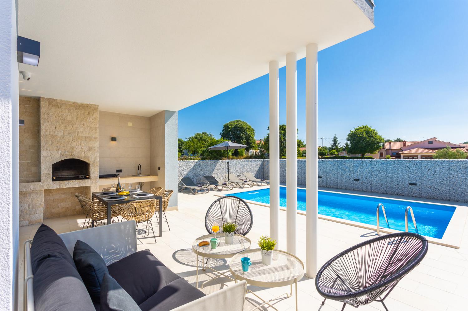 Sheltered terrace area