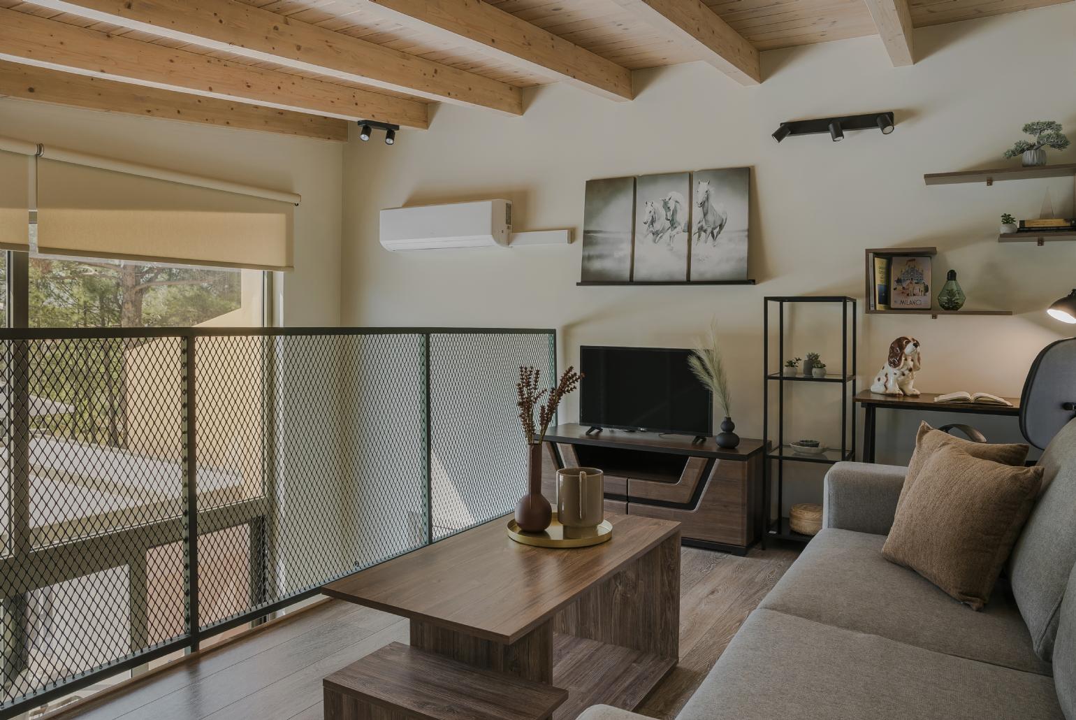 Living room with sofa and TV