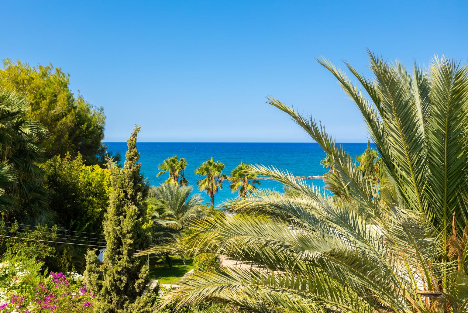 Sea views from roof terrace