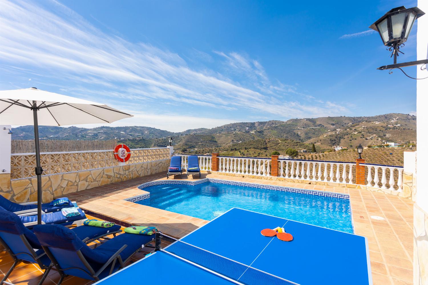 Private pool and terrace with panoramic countryside views