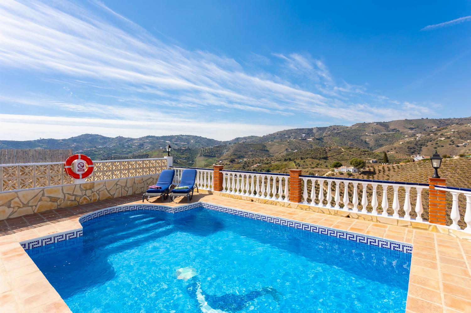 Private pool and terrace with panoramic countryside views