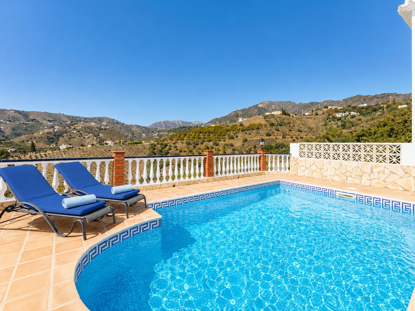 Private pool and terrace with panoramic countryside views