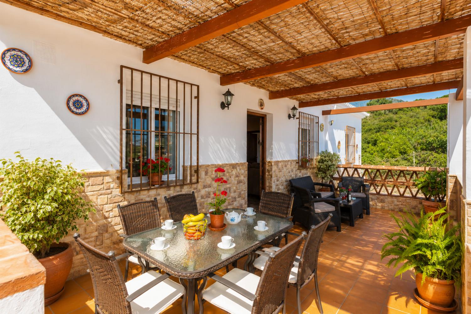 Sheltered terrace area