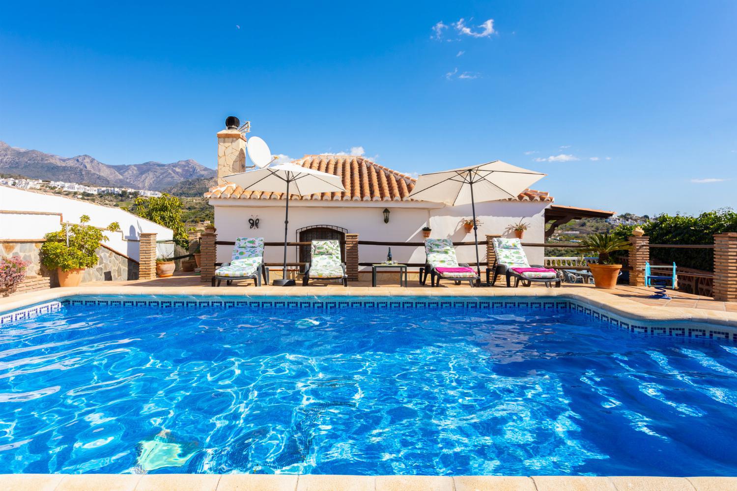 ,Beautiful villa with private pool and terrace with sea views