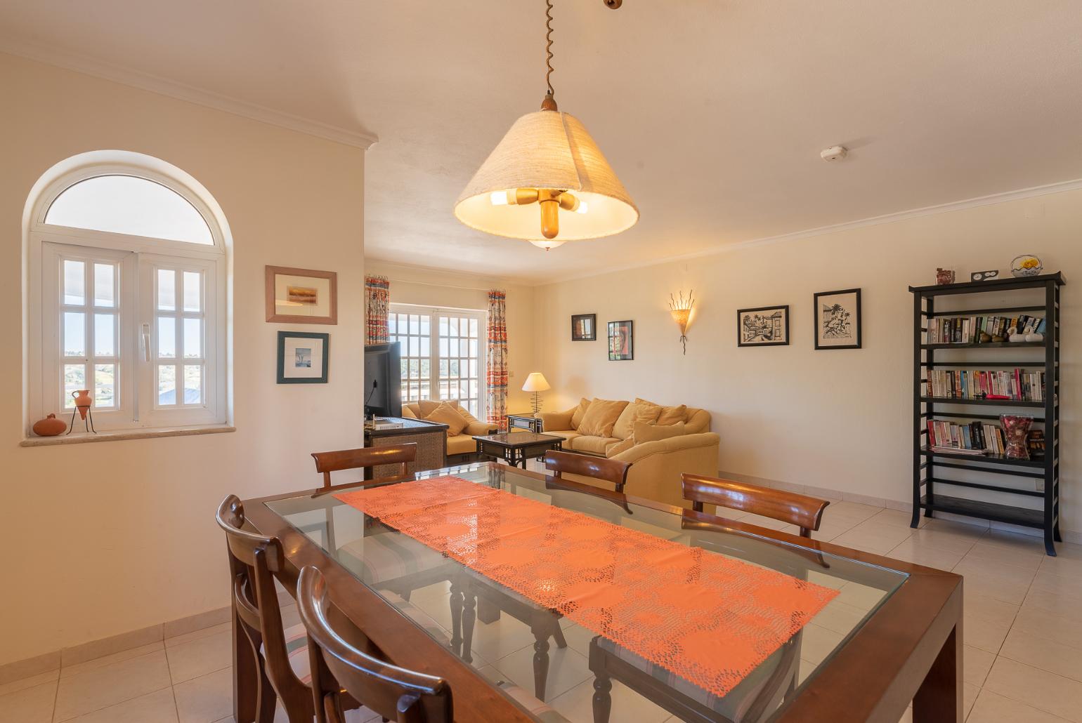 Open-space living room and dining area