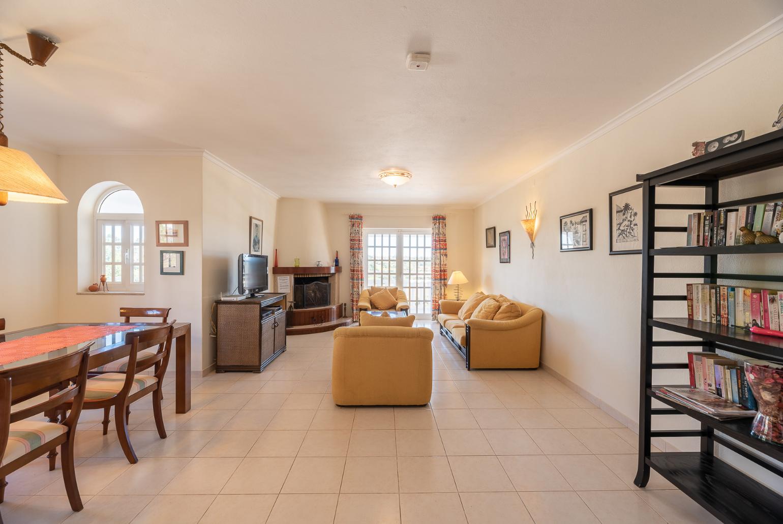 Open-space living room and dining area