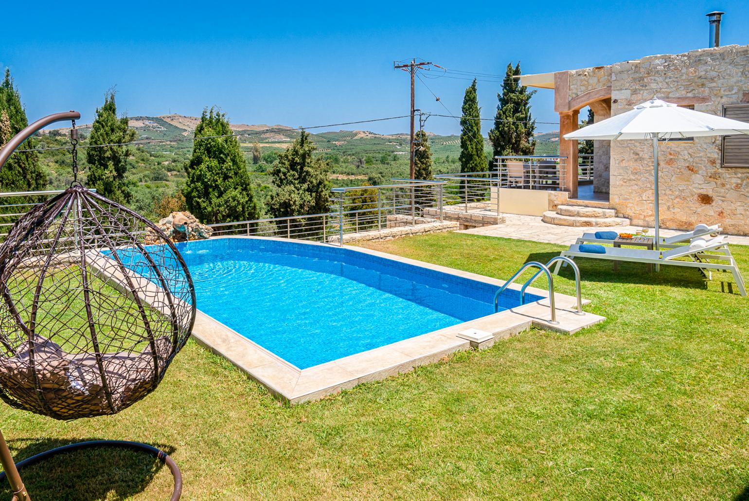 ,Beautiful villa with private pool and terrace with countryside views