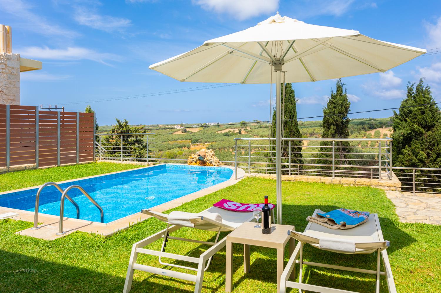 Private pool and terrace with views