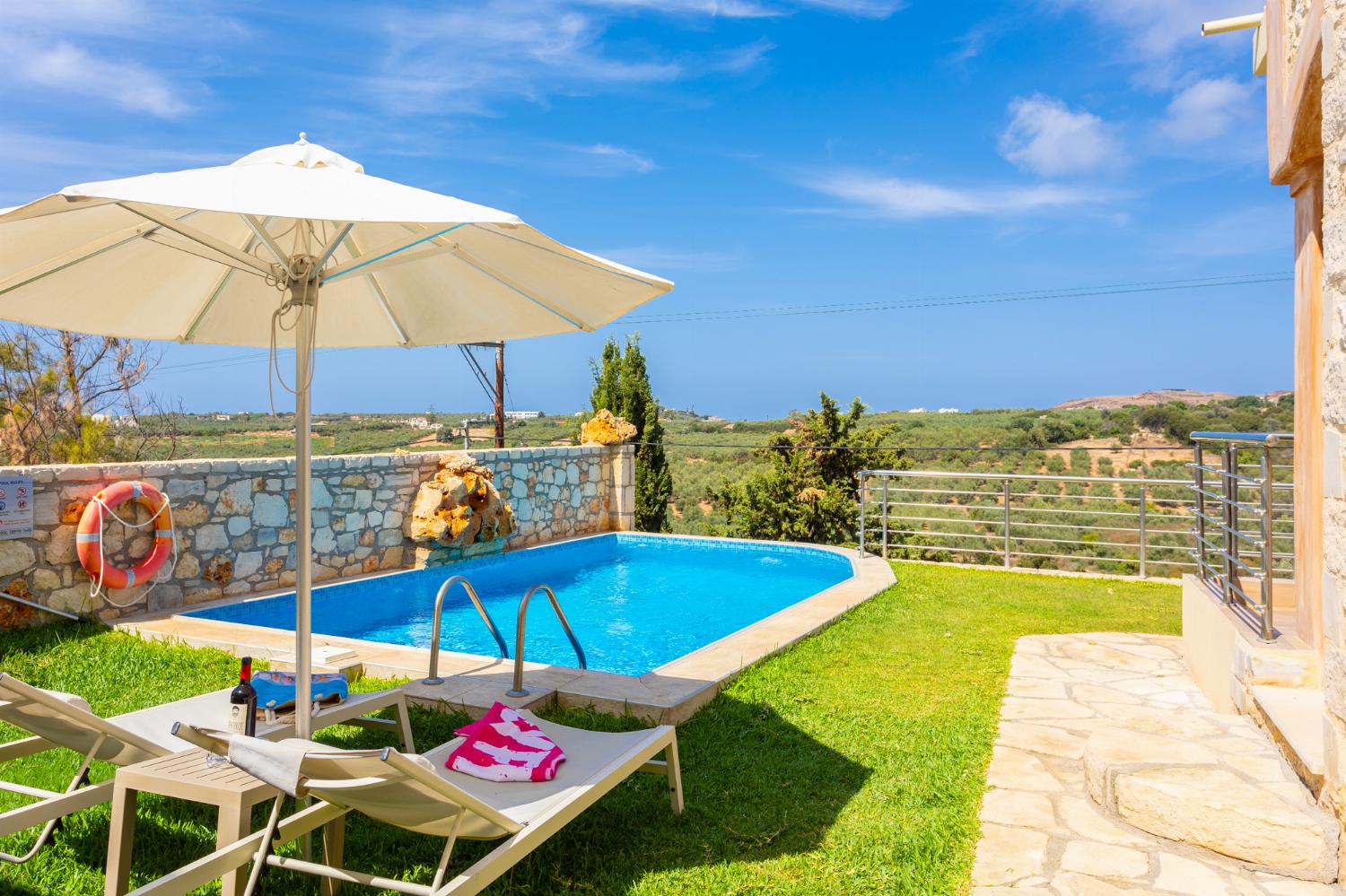 Private pool and terrace with views