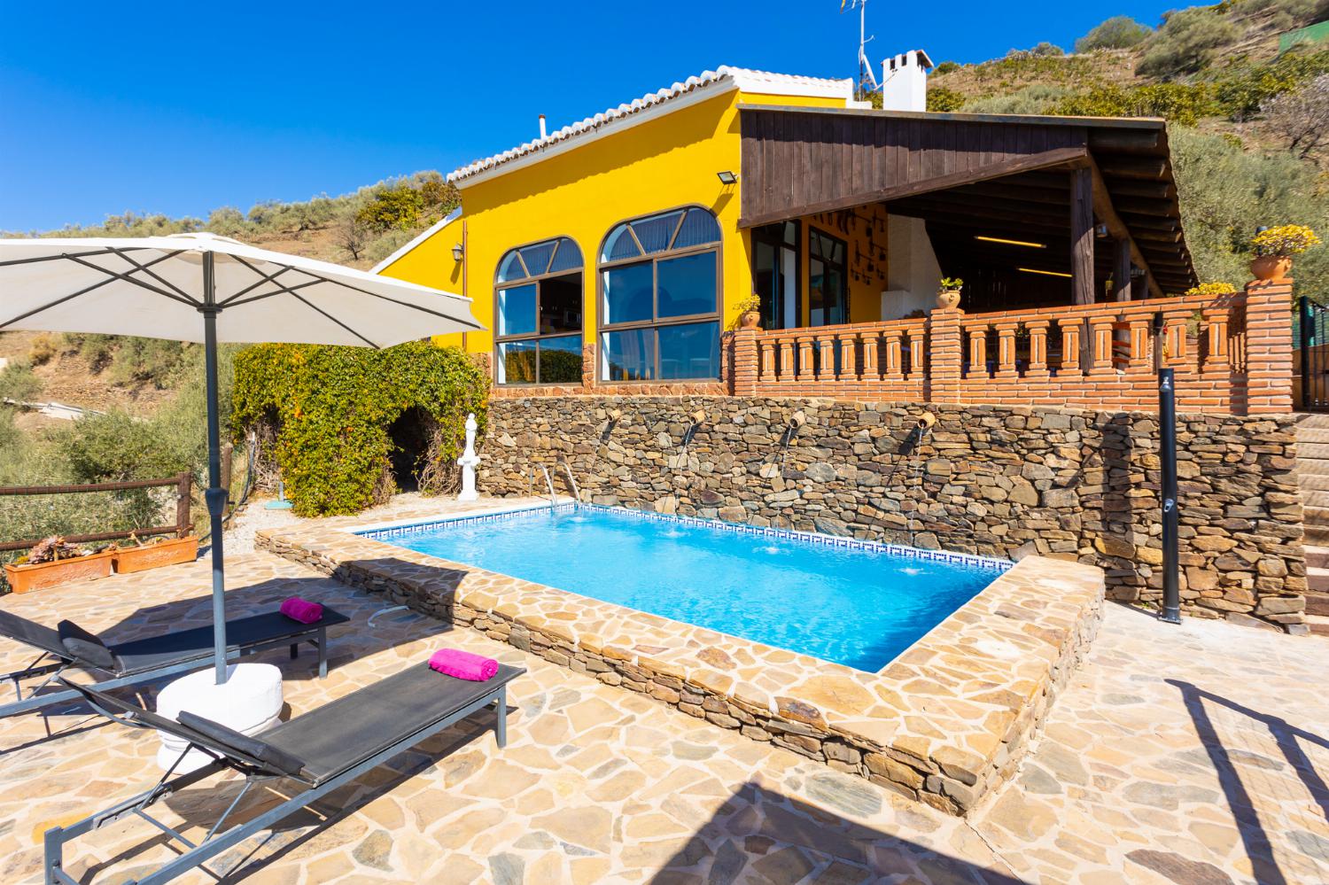 Beautiful villa with private pool and terrace with panoramic views of sea and countryside