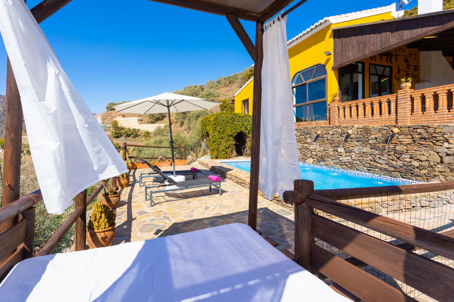 Beautiful villa with private pool and terrace with panoramic views of sea and countryside