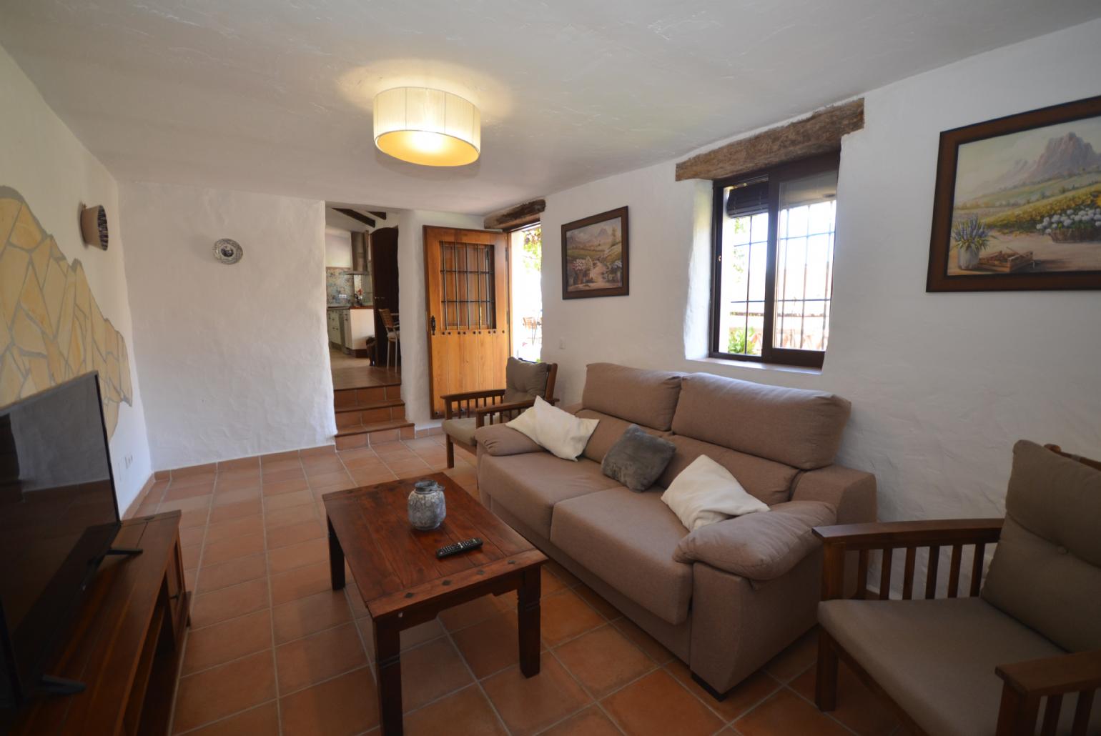 Living room with sofas and TV