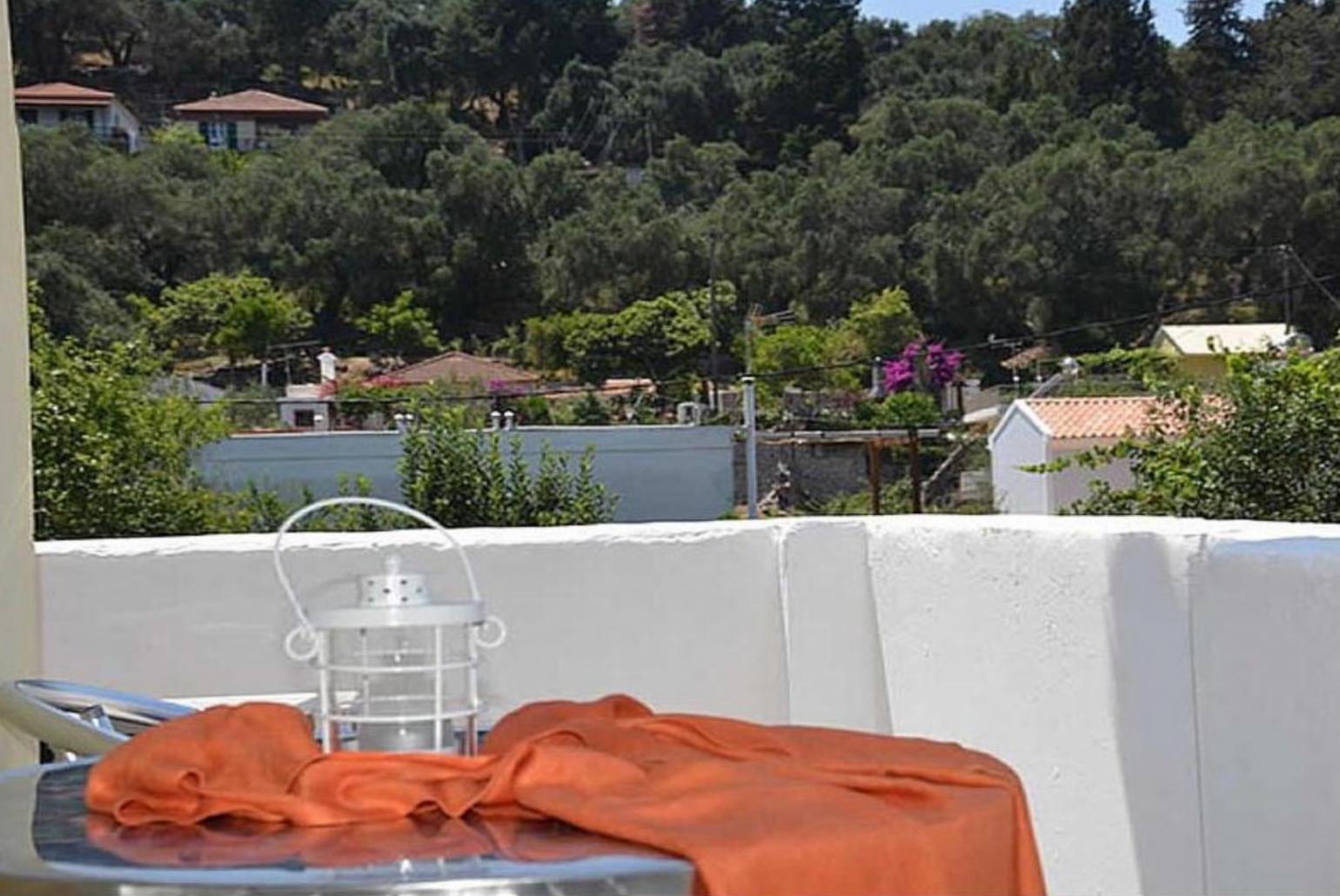 Balcony with villa views