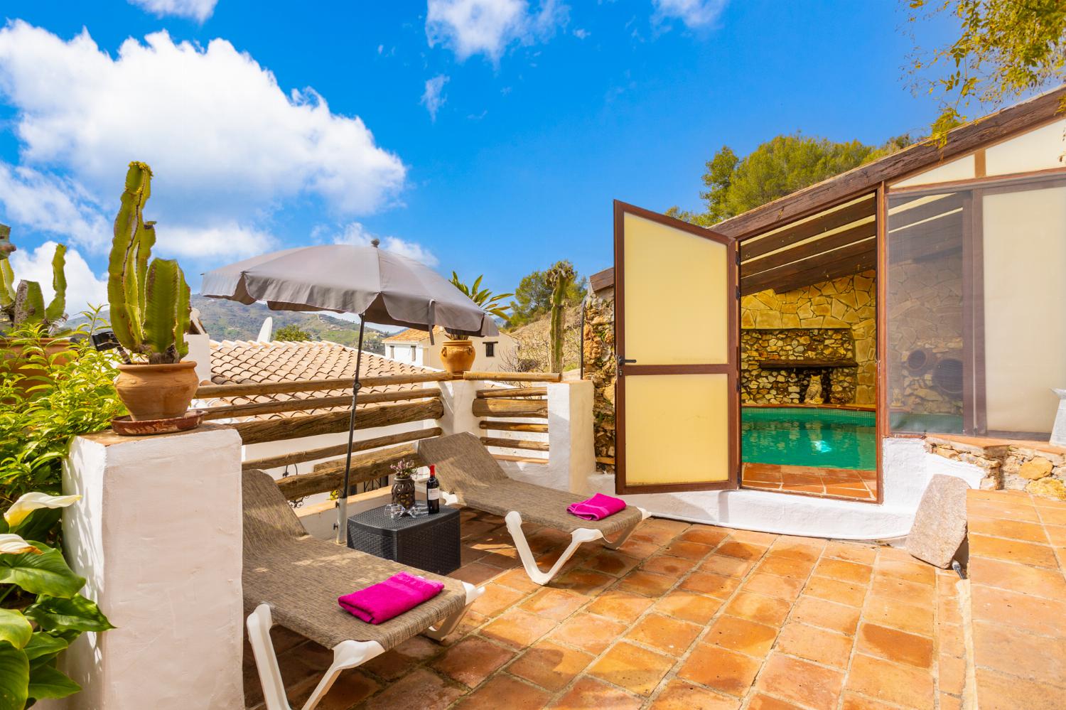 Beautiful villa with private heated pool, terraces, and mountain views
