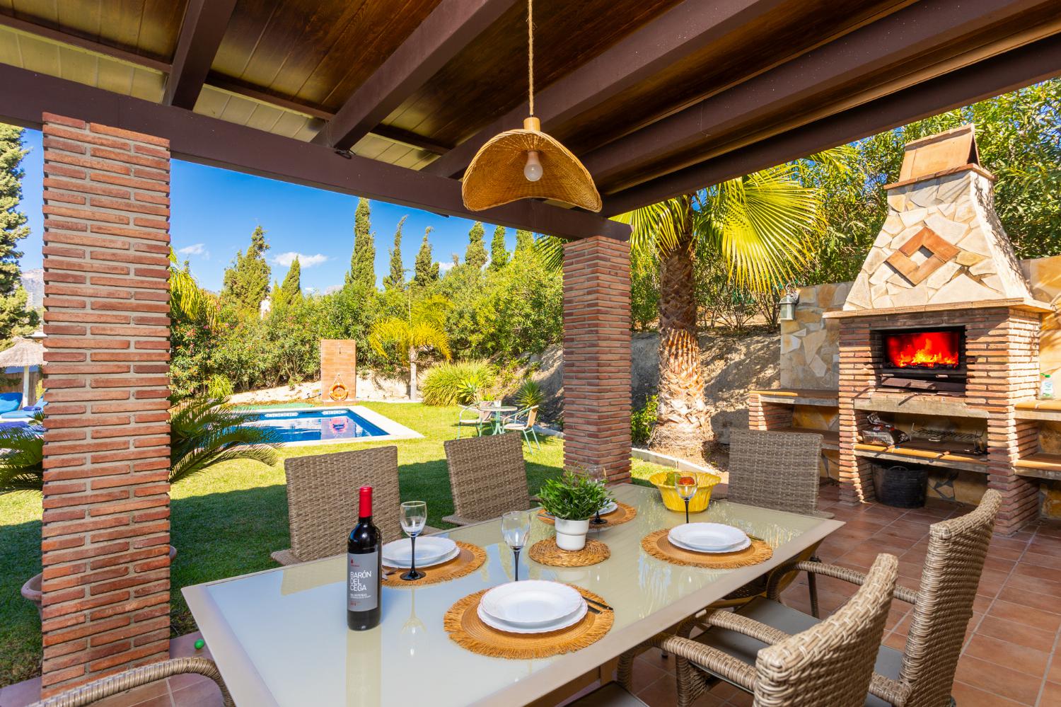 Private pool, terrace, and garden