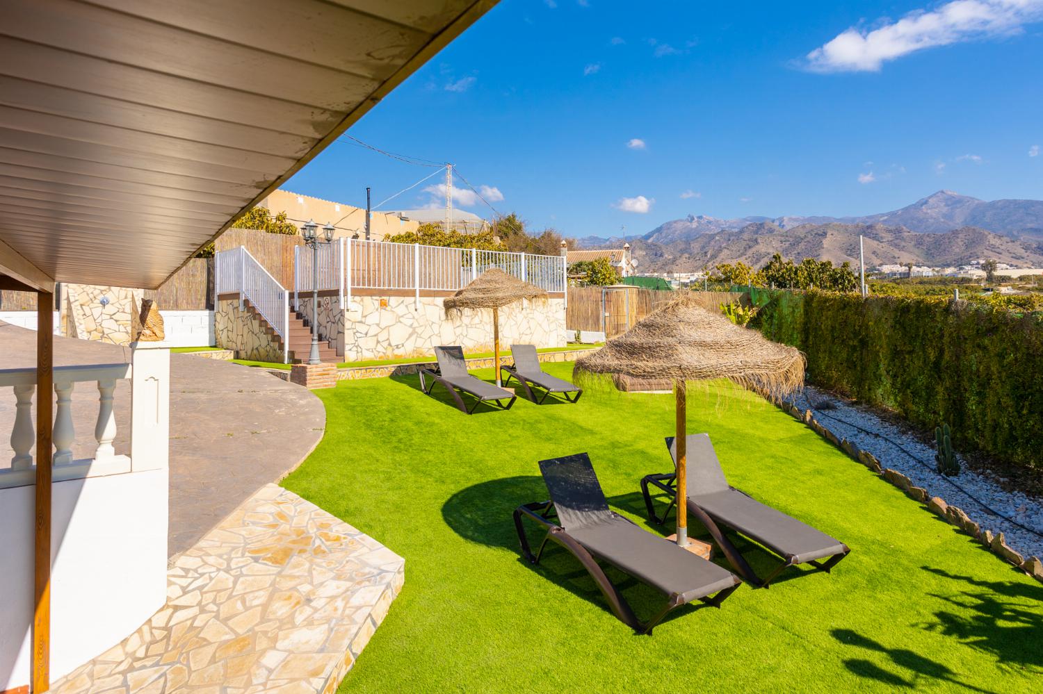 Private pool and terrace with sea views