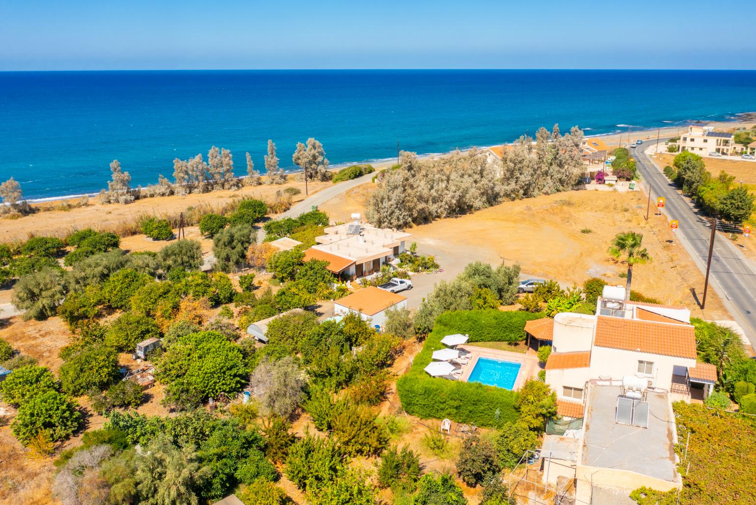 Aerial view of Villa Sotiroula