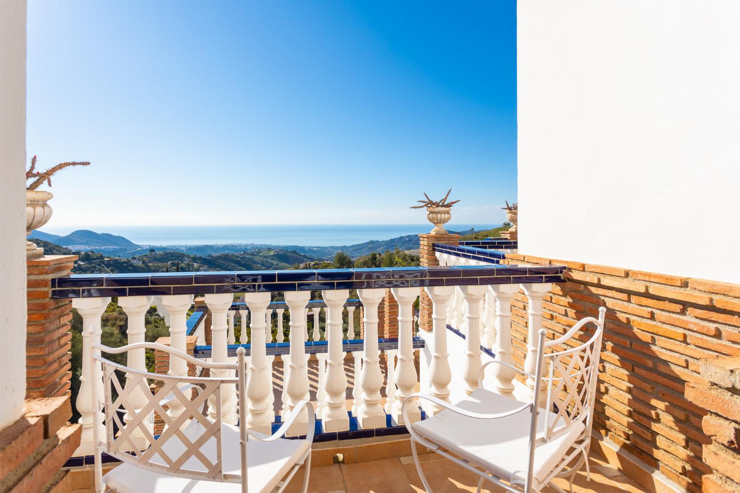 Balcony with sea views