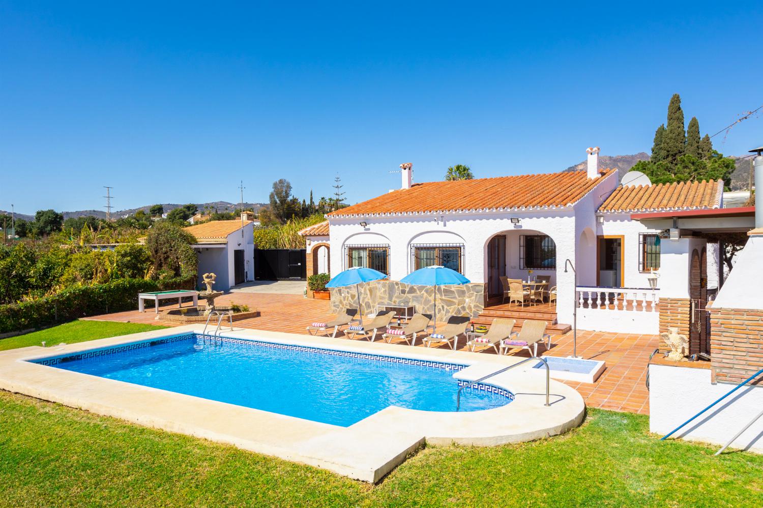 Beautiful villa with private pool, terrace, and garden with sea views