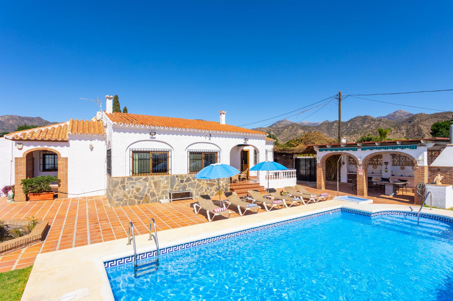 Beautiful villa with private pool, terrace, and garden with sea views