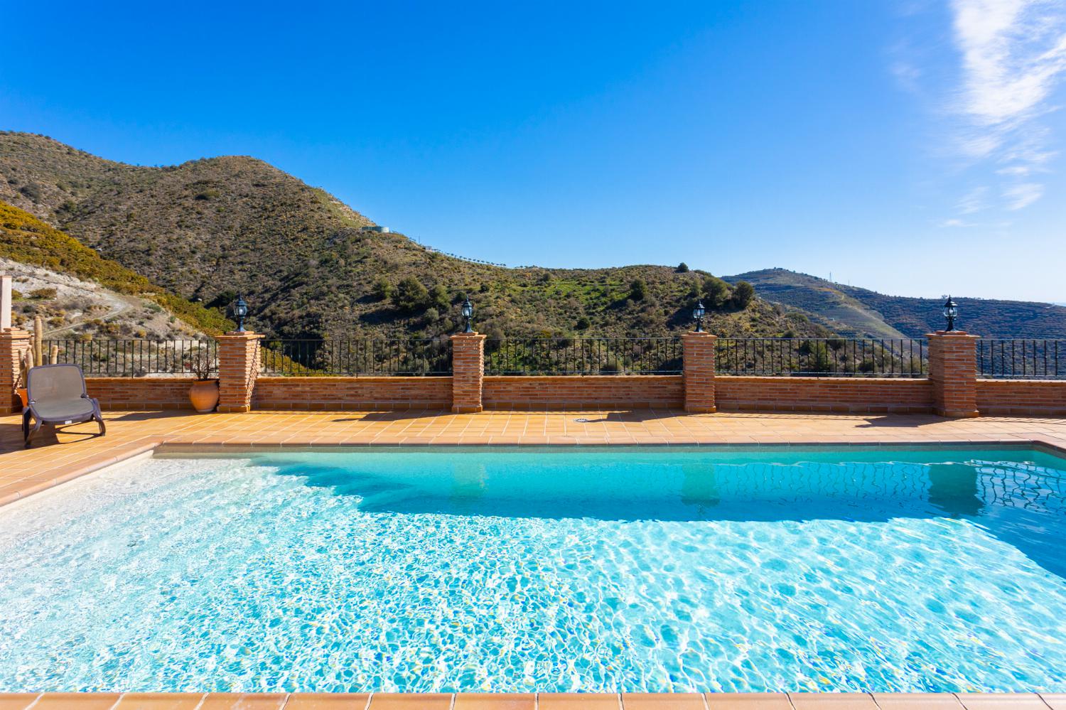 Private pool and terrace with panoramic sea views