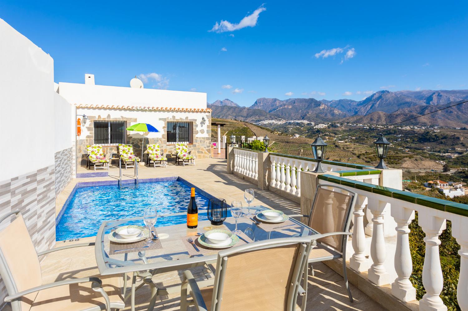 Beautiful villa with private pool and terrace with panoramic views of sea and mountains