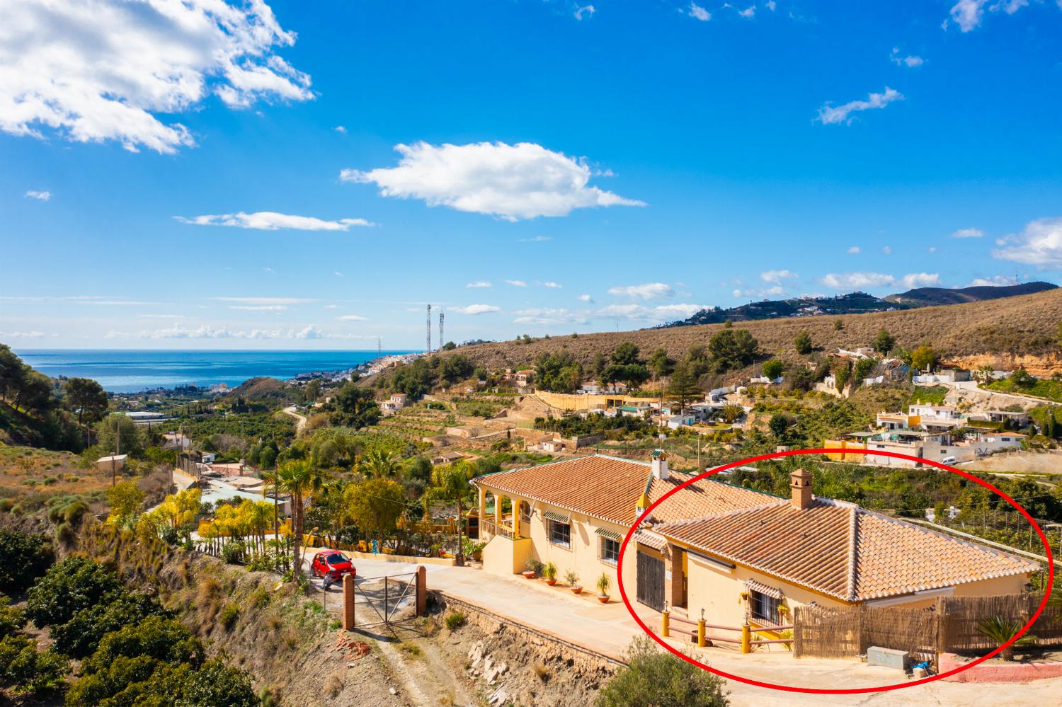 Aerial view showing location of Villa Las Palomas 2