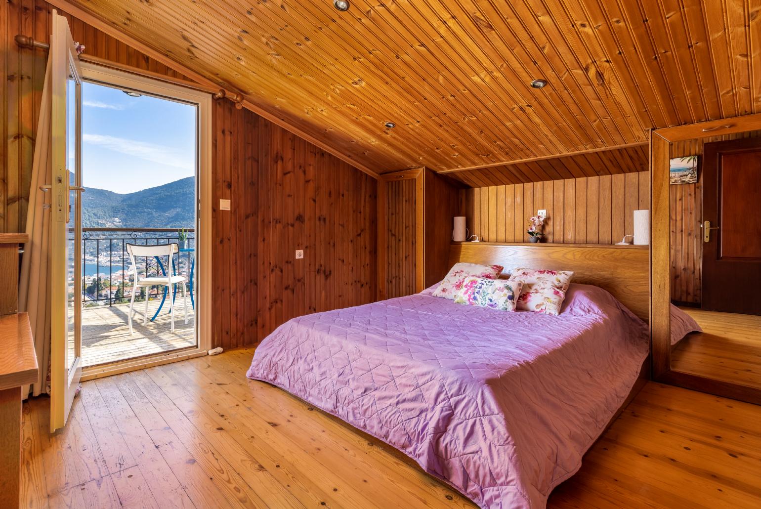 Double  bedroom with A/C and private balcony