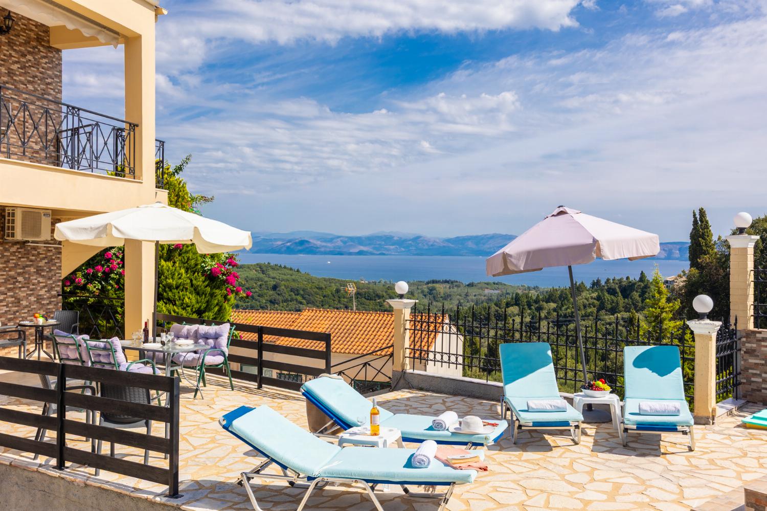 Terrace area with sea views