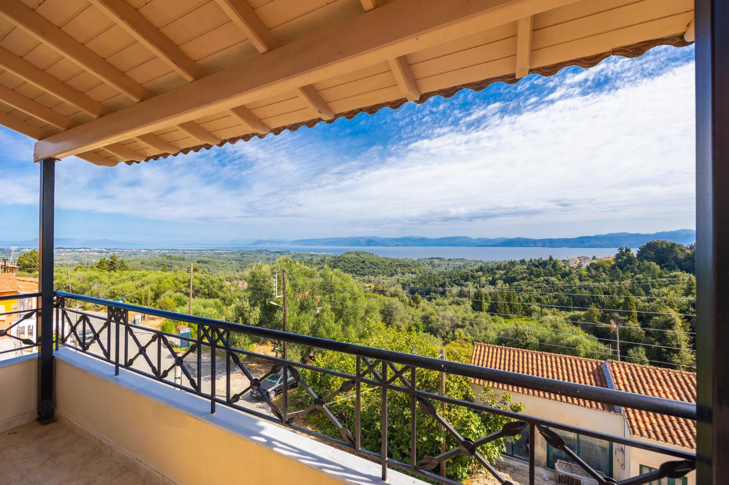 Balcony with sea views