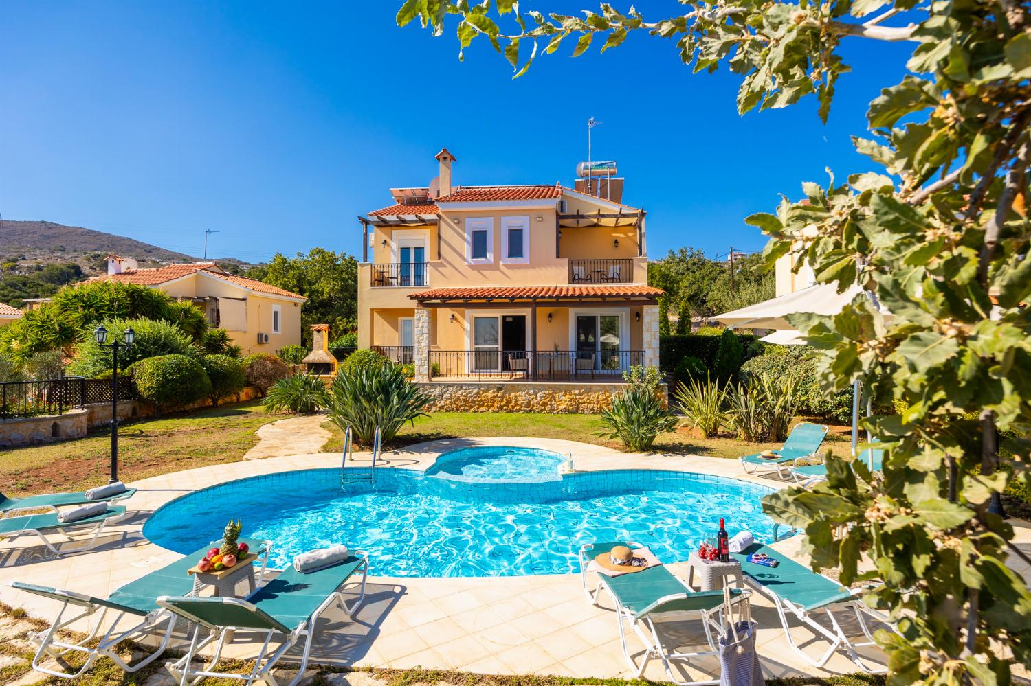 ,Beautiful villa with private pool, terrace, and garden