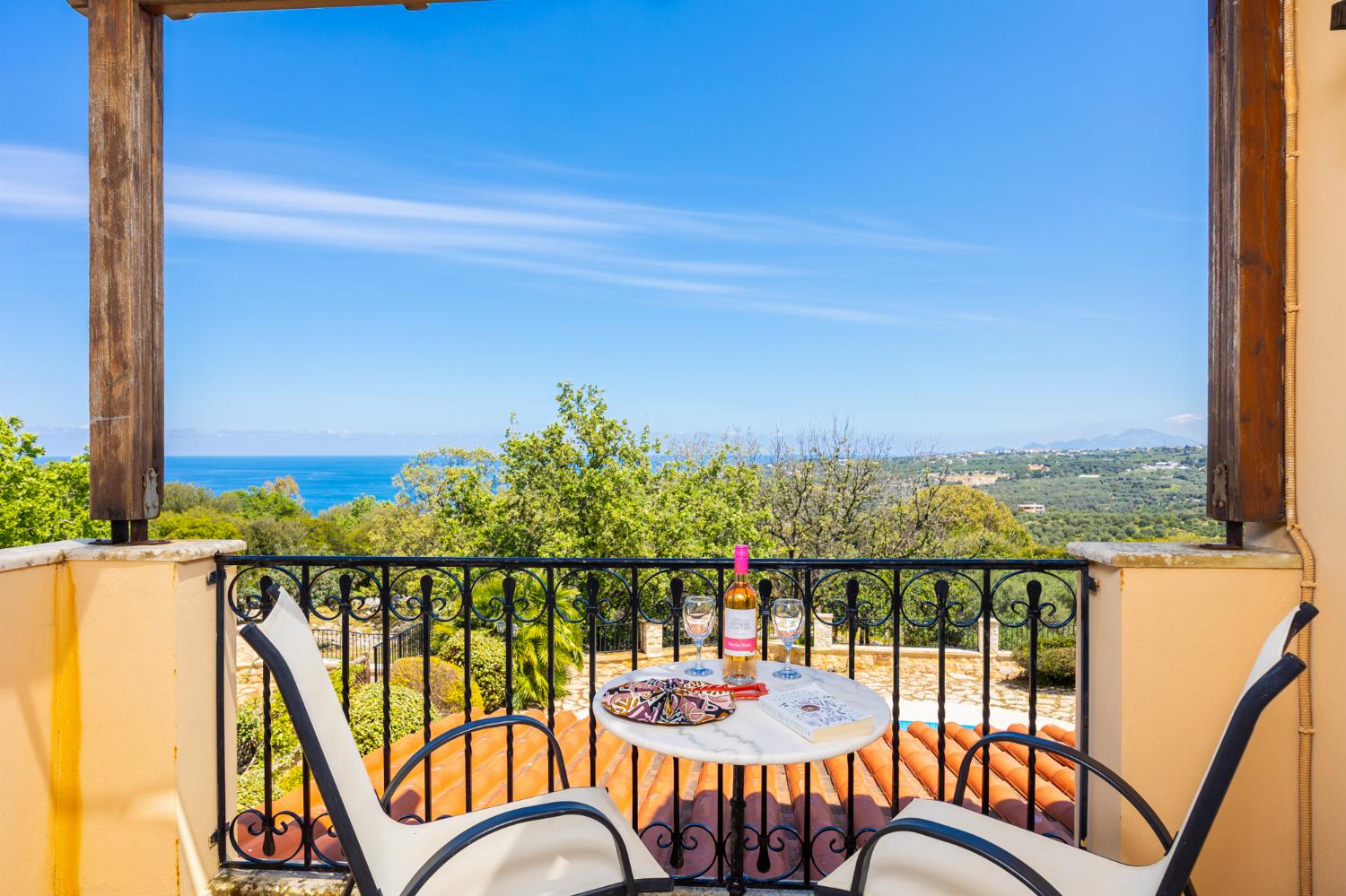 Balcony with sea views