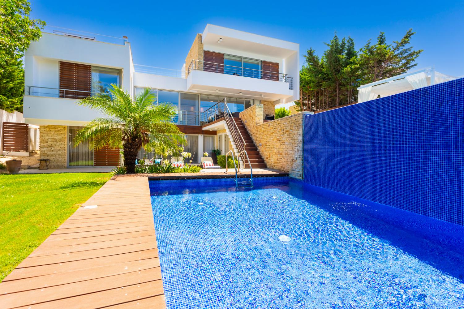 Beautiful villa with private pools, terrace, and garden with panoramic sea views