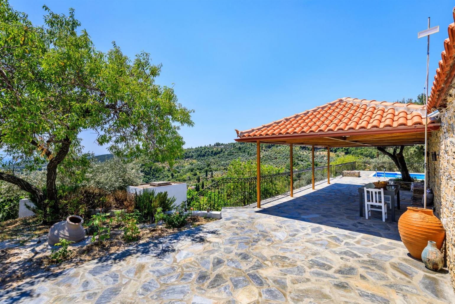 Terrace area with a beautiful panoramic view