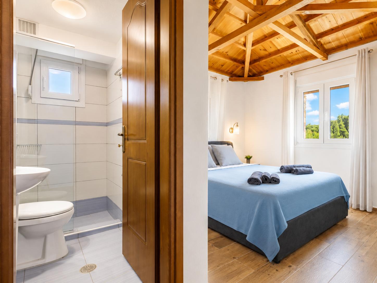 Double bedroom with A/c, and en suite bathroom