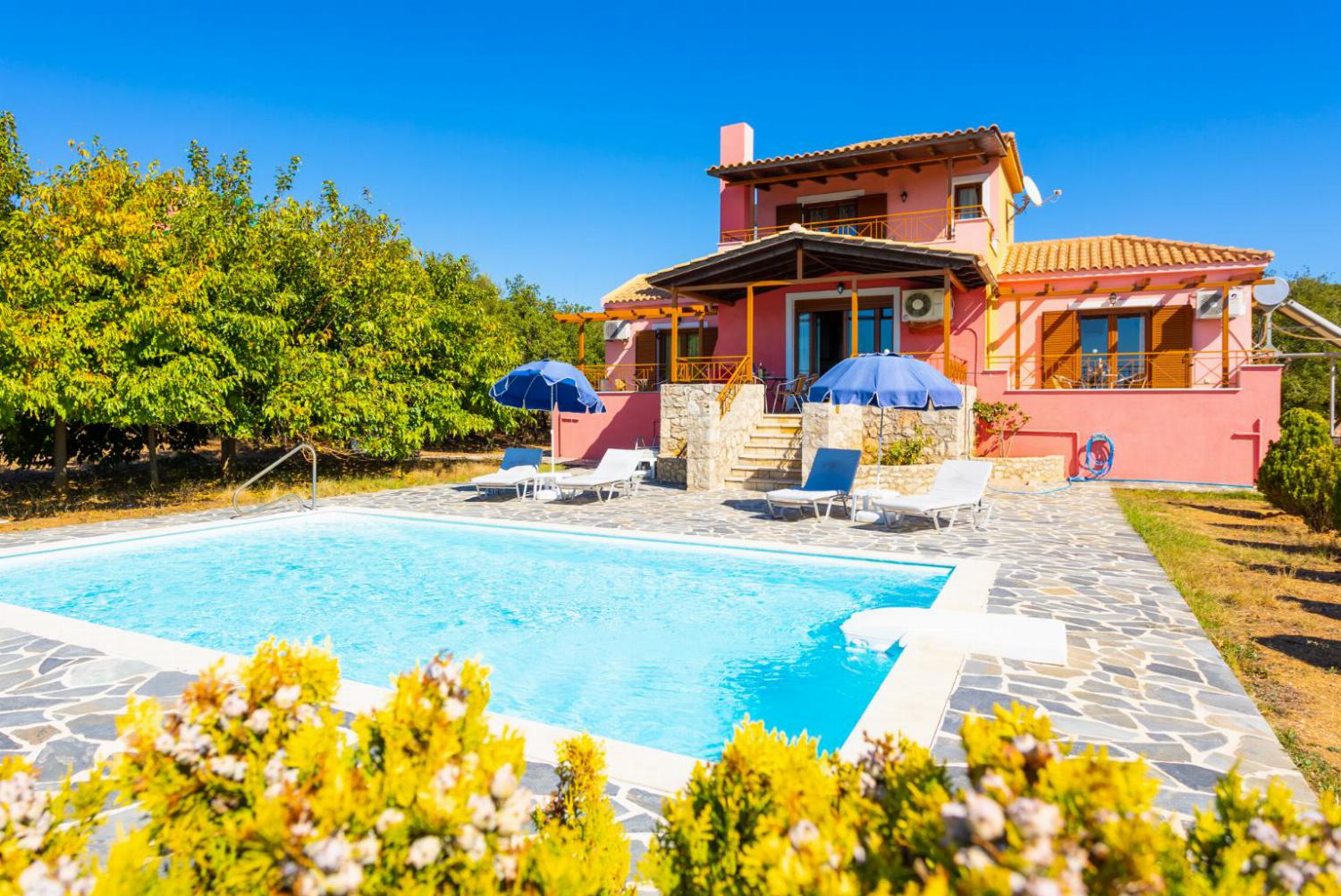 Beautiful villa with private pool, terrace, and garden with panoramic sea views