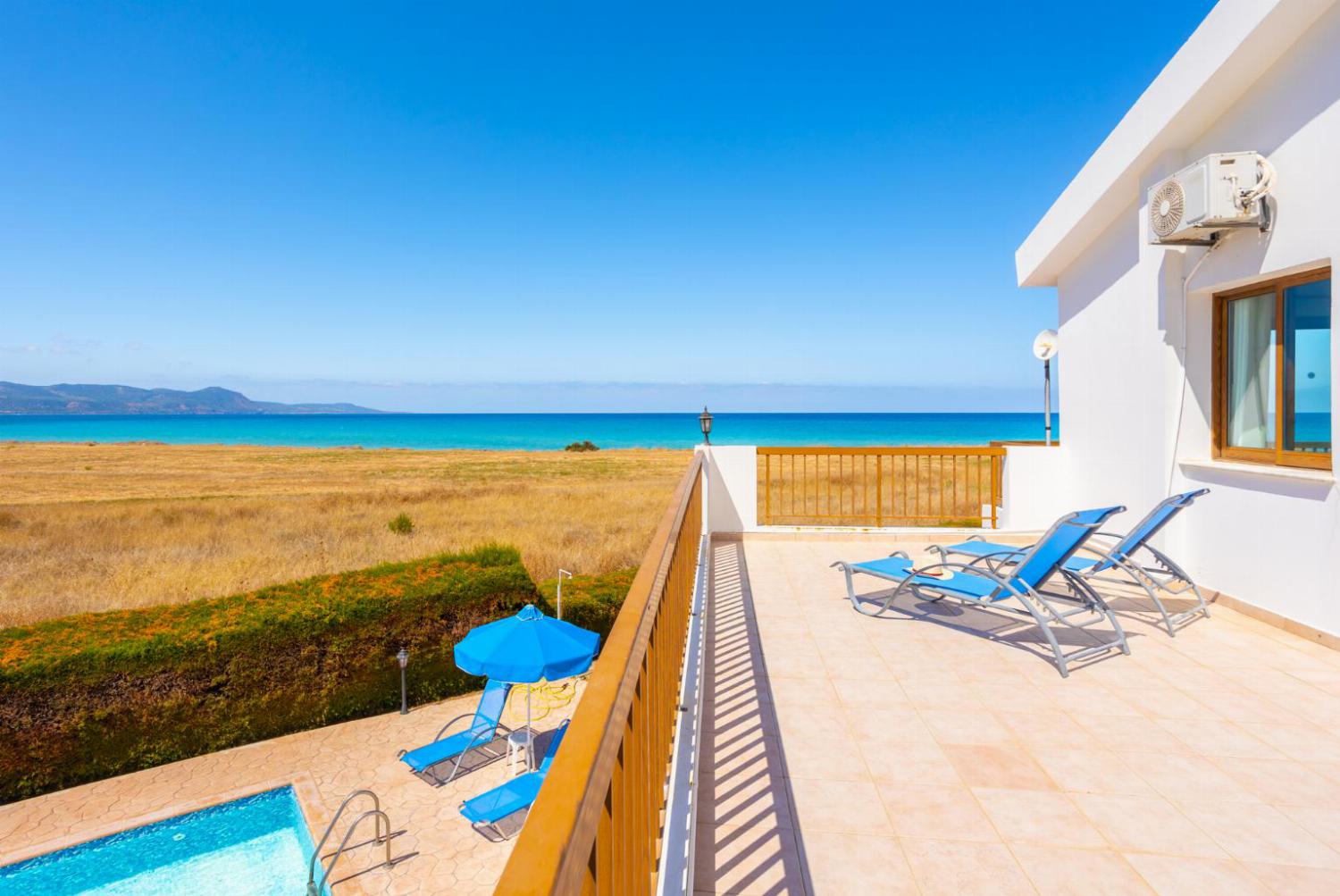 Balcony with sea views