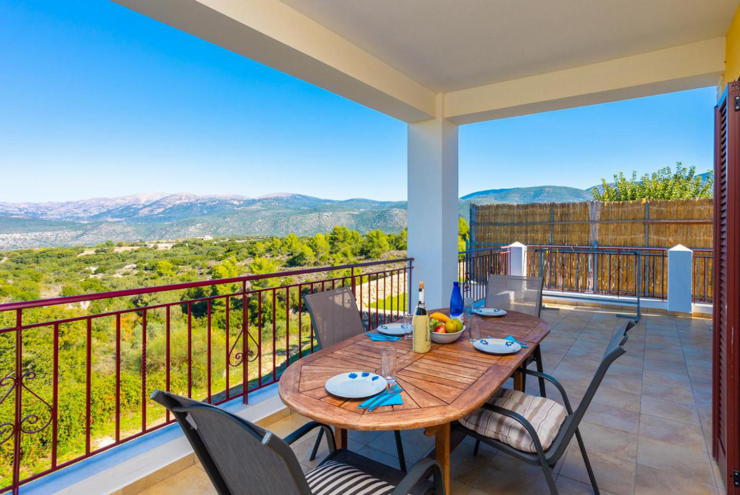 Sheltered terrace area with panoramic views