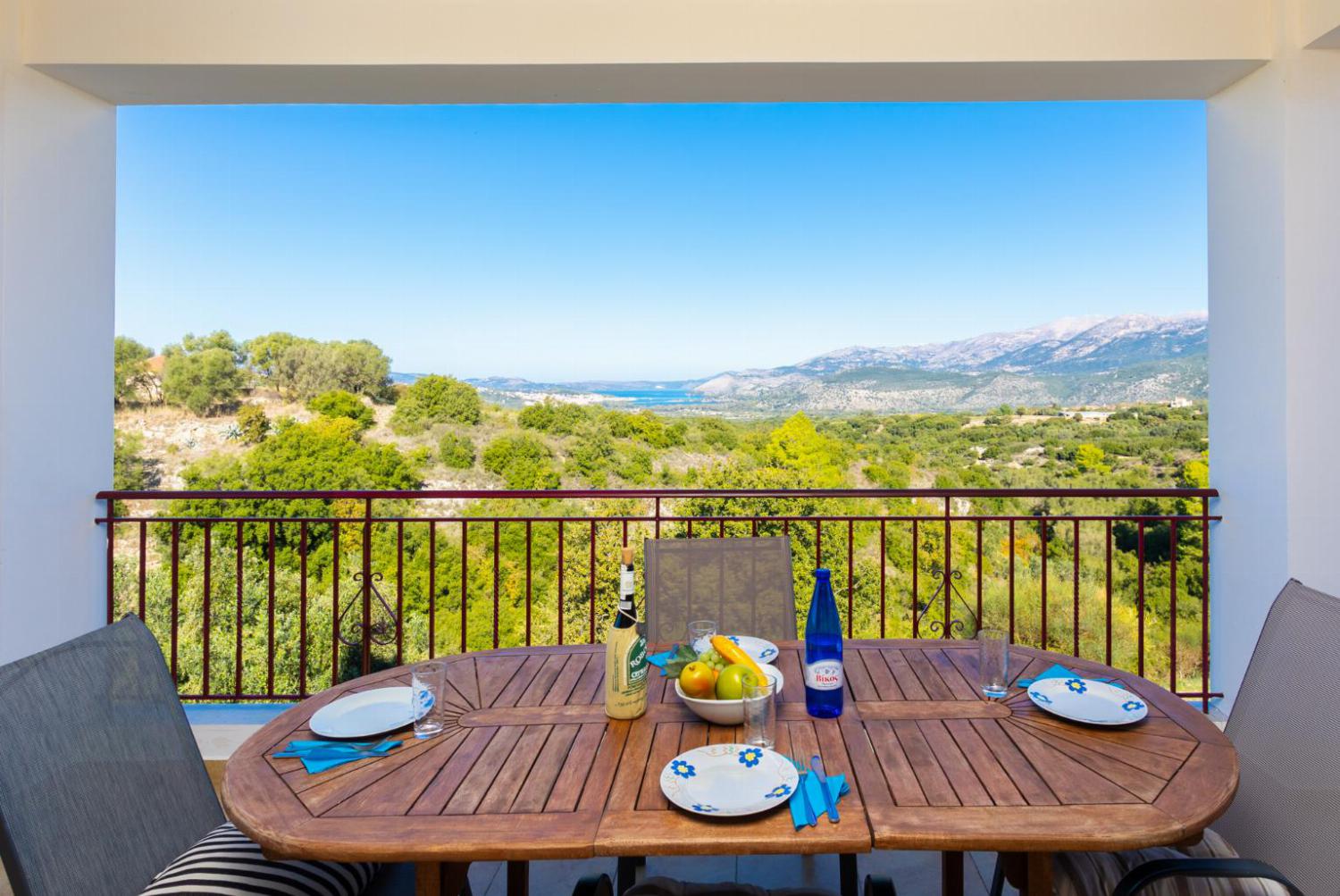 Sheltered terrace area with panoramic views