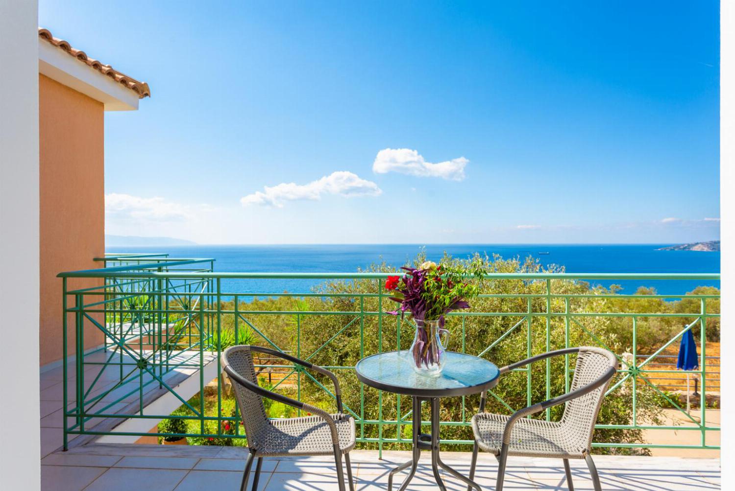 Upper terrace with panoramic sea views