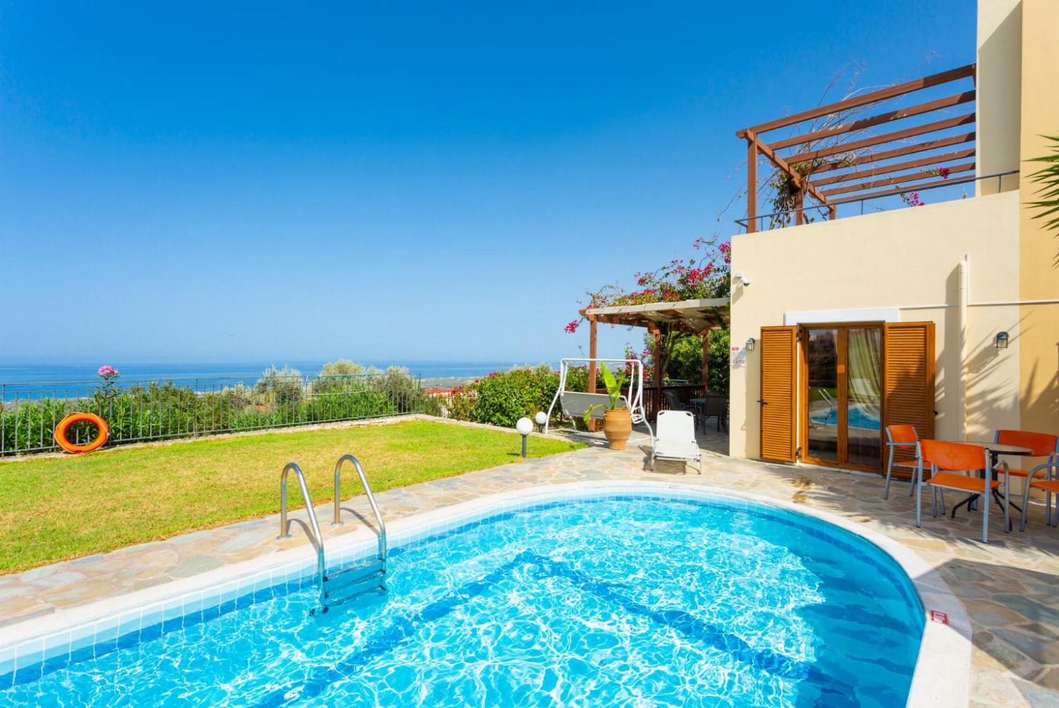 Beautiful villa with private pool, terrace, and garden with sea views