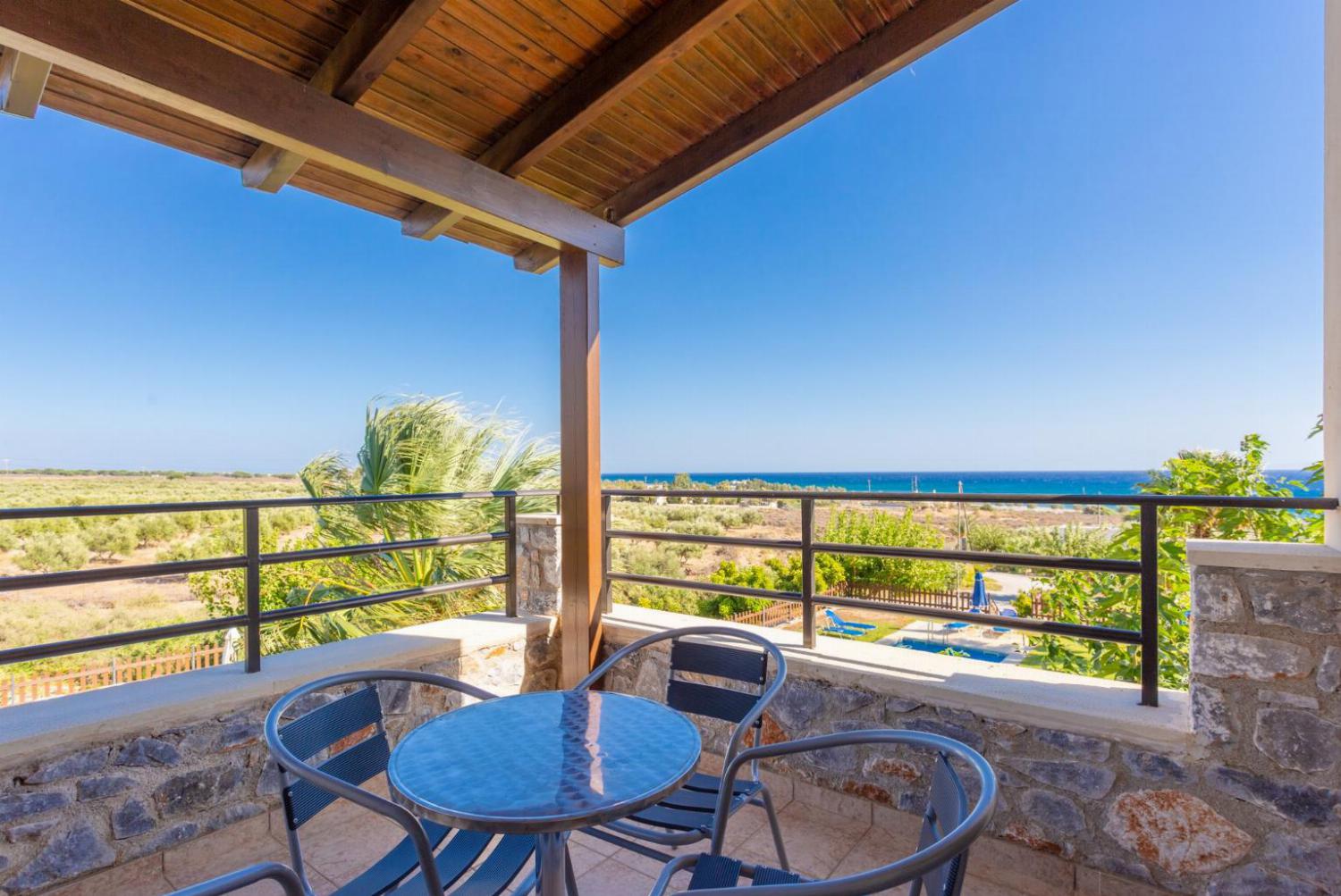 Balcony with sea views