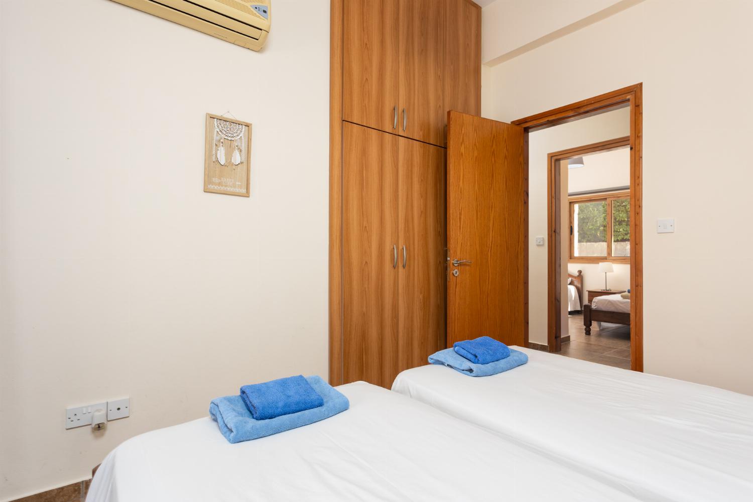 Twin bedroom with A/C