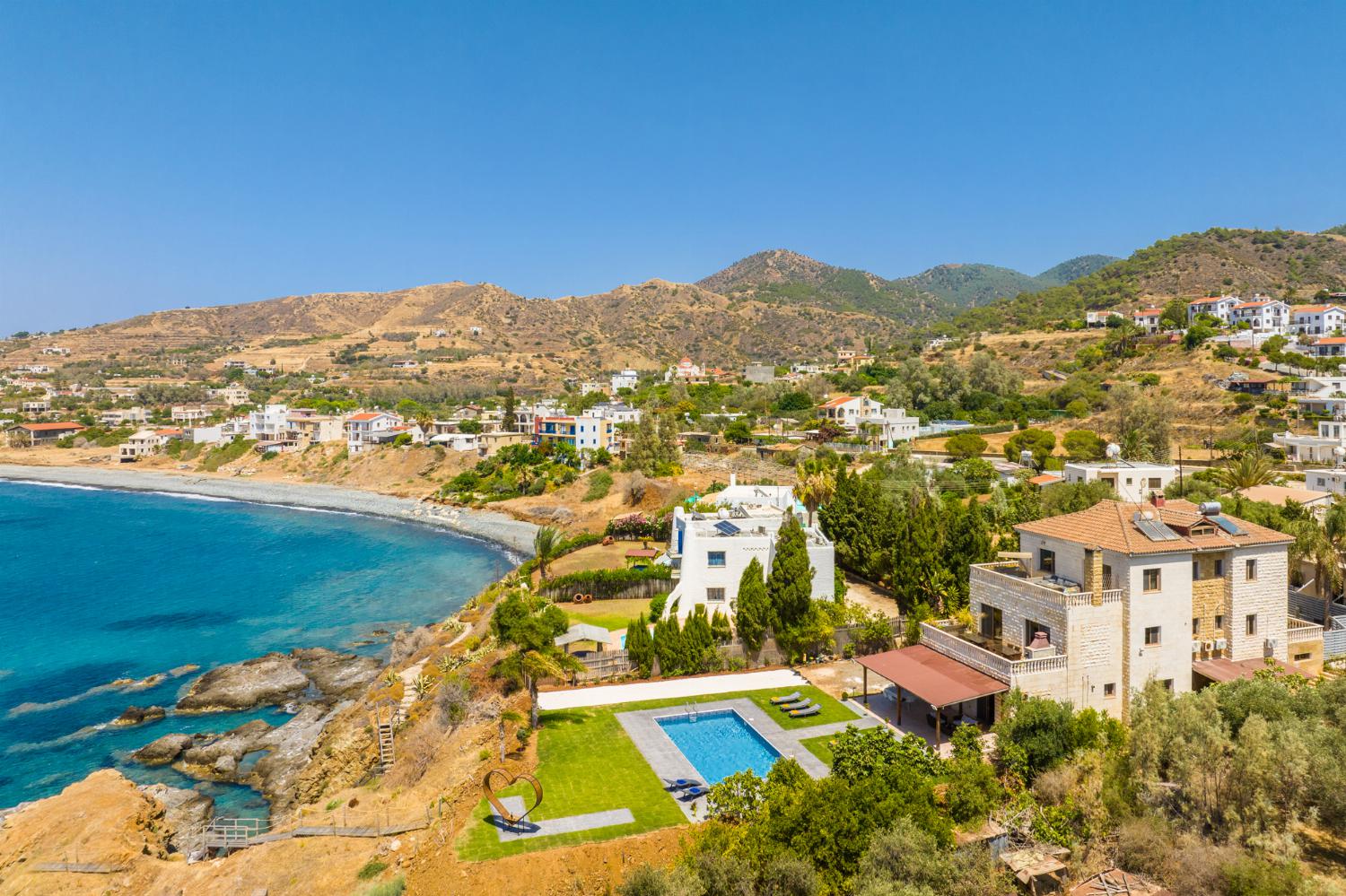 Aerial view of Villa Beach Heaven