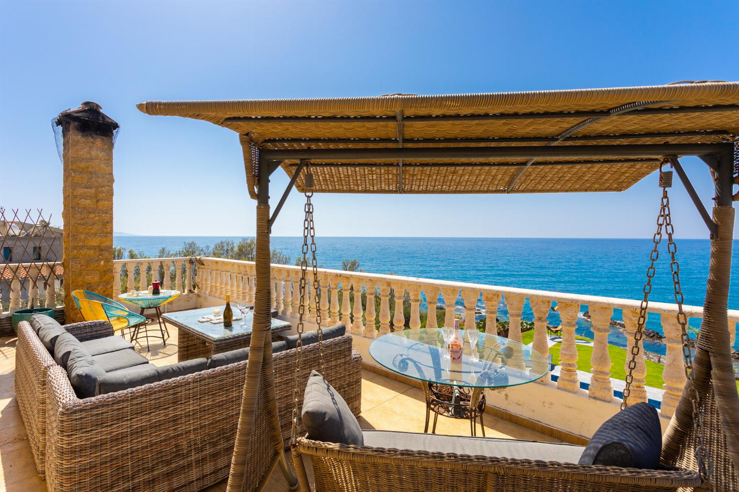 Terrace area with sea views